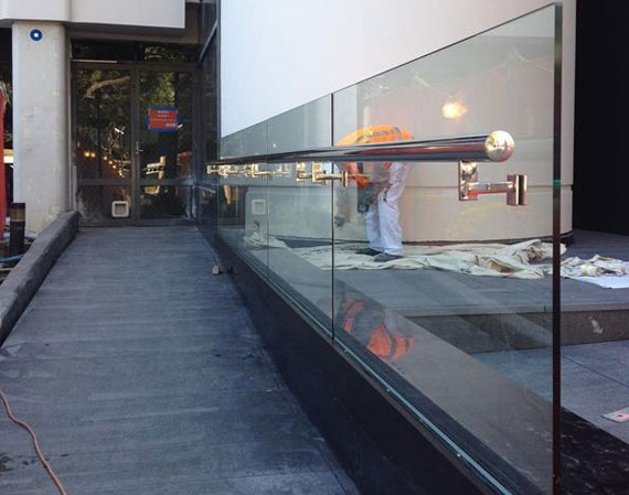 Stainless steel handrail fabrication and installation