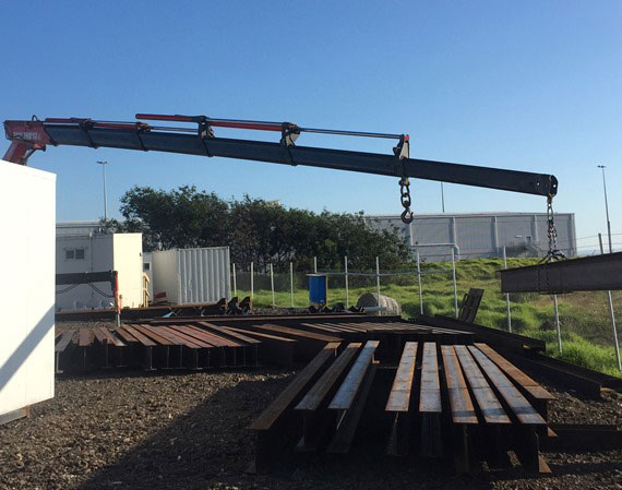 Steel beams fabricated and ready for installation