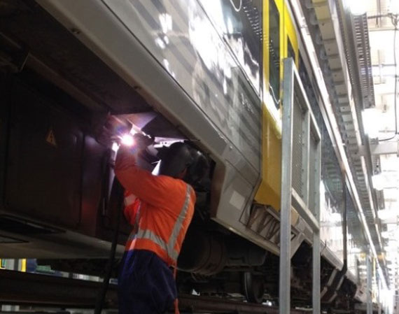 Heavy machinery repair and maintenance welding